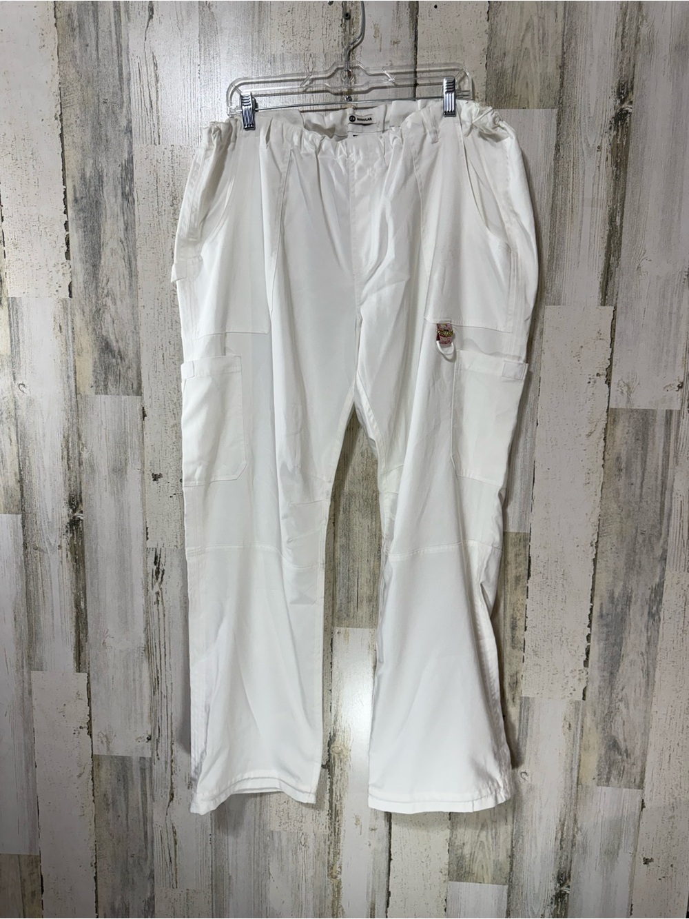 koi Tech White Women's Cargo Jogger Scrub Pants